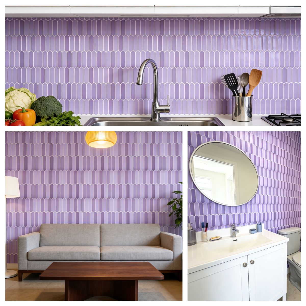 PU peel and stick tile in thicker